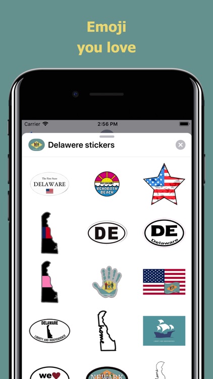 Delaware emojis - USA stickers