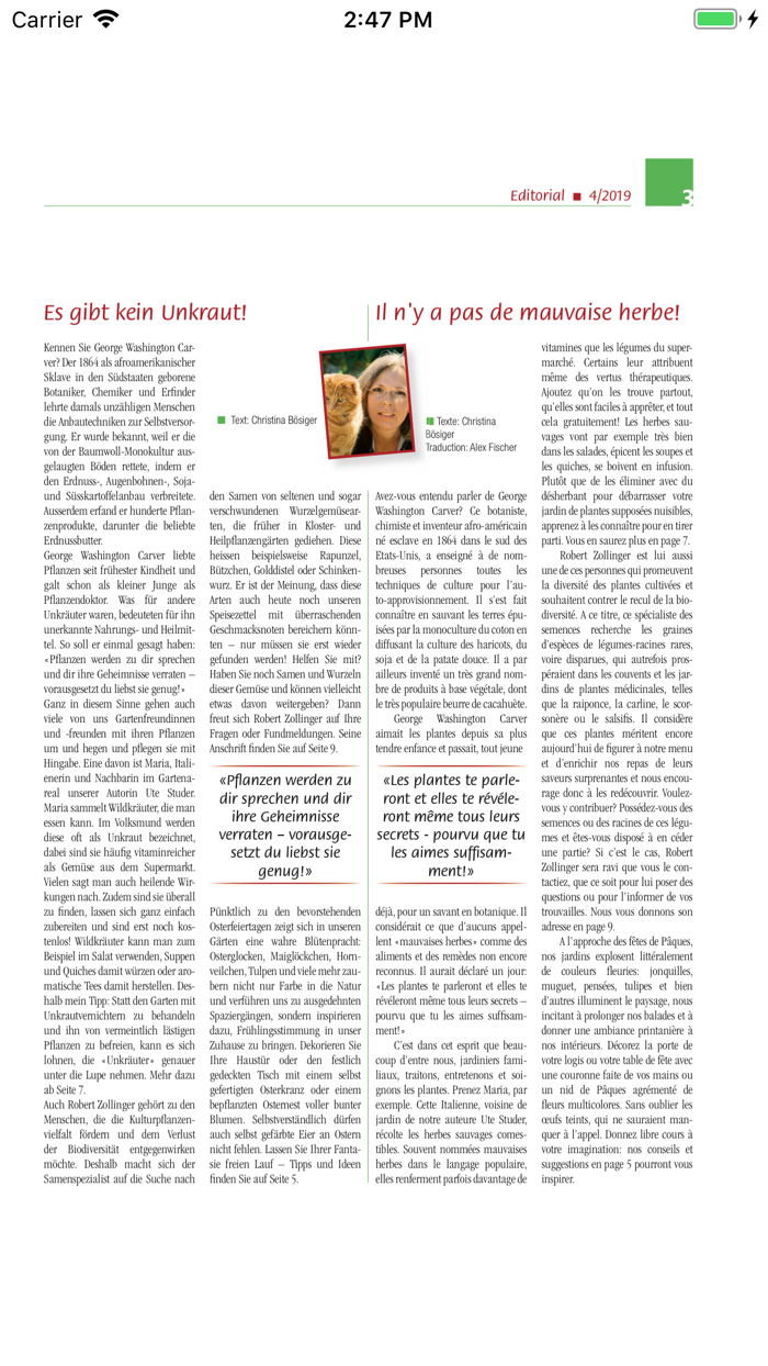 Schweizer Familiengärtner Verb