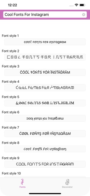 Cool Fonts For Instagram