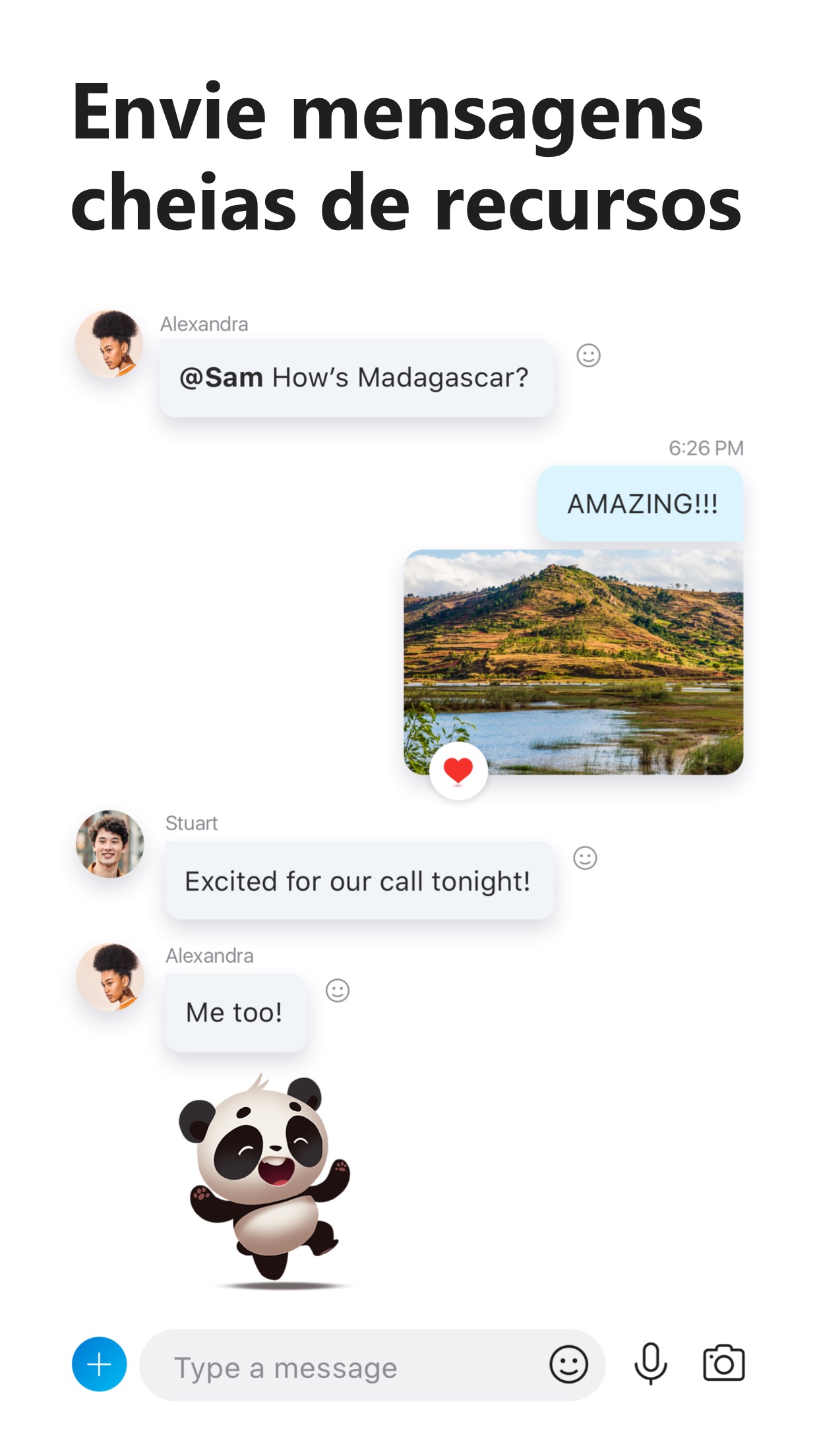 Screenshot do app Skype para iPhone