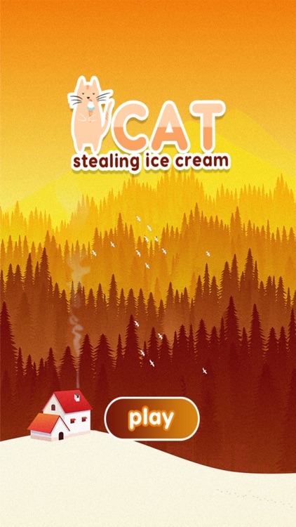 Cat stealing ice cream