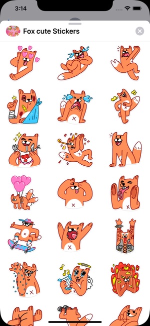 Cute Fox Stickers HD(圖2)-速報App