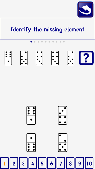 Domino psychotechnical test screenshot 3