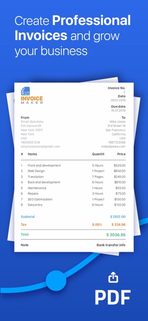 Invoice Maker & Time Tracker(圖1)-速報App