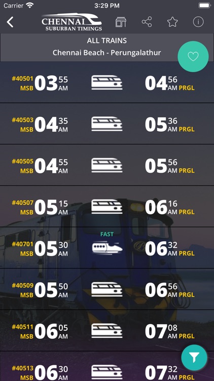 Chennai Suburban Train Timings screenshot-4