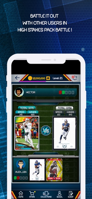 nfl trading card app with scanner