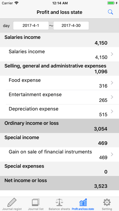 Balance Sheet - yourself screenshot 3