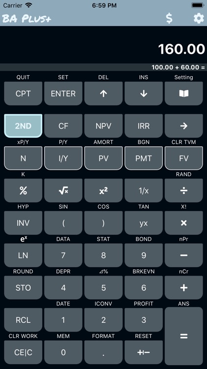 BA Plus+ Financial Calculator