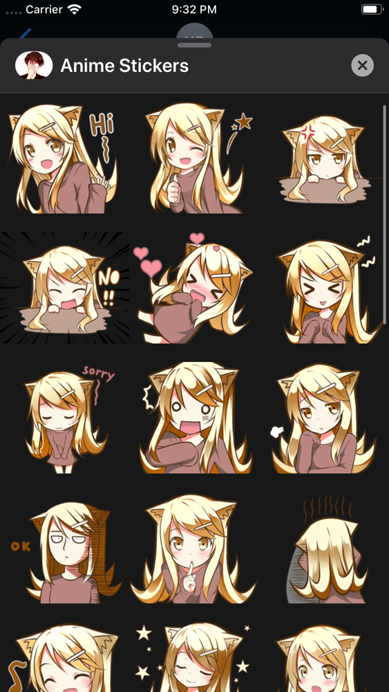 iStickers Anime Stickers App for iPhone Free Download iStickers