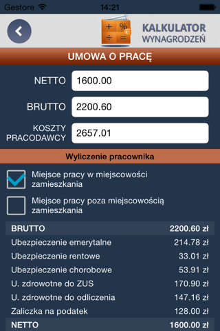 Polish Salary Calculator screenshot 3