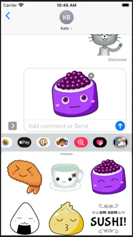 Game screenshot Om Nom Sushi Stickers mod apk