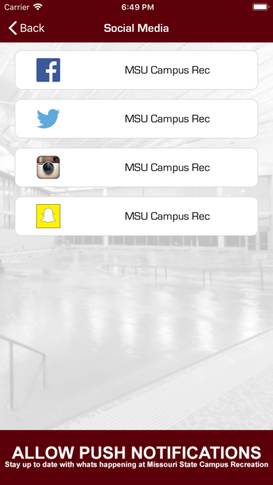 MSU CAMPUS RECREATION screenshot 2