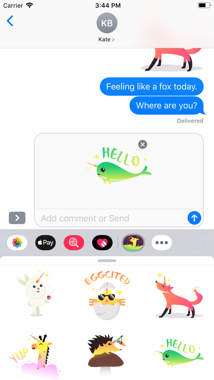 Wild Unicorn Animal Stickers