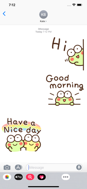 Chat With Cute Frog Sticker(圖1)-速報App