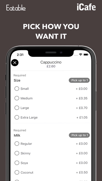 iCafe: Mobile Ordering