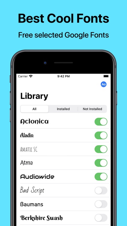 Fonts: Install New Fonts