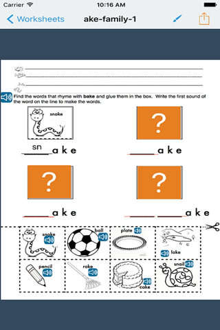GoWorksheet - náhled