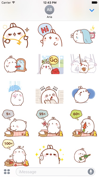 Animated Cute Molang Rabbit