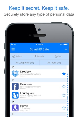 SplashID Safe Password Manager - náhled