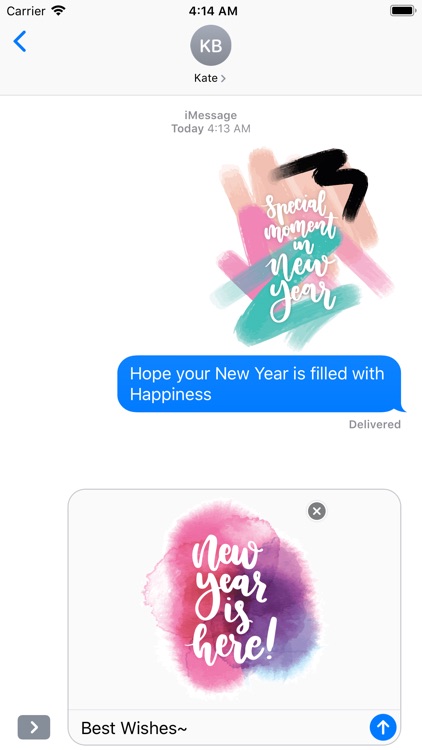 Watercolor New Year Greetings screenshot-4