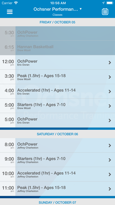 Ochsner Performance Training screenshot 3