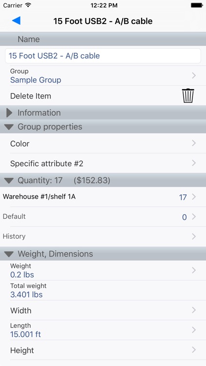 Stock Control Inventory