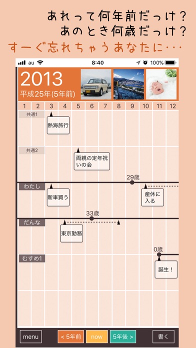 家族史年表＋未来設計 screenshot 2