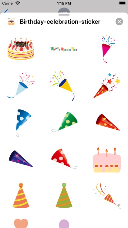 Birthday celebration sticker
