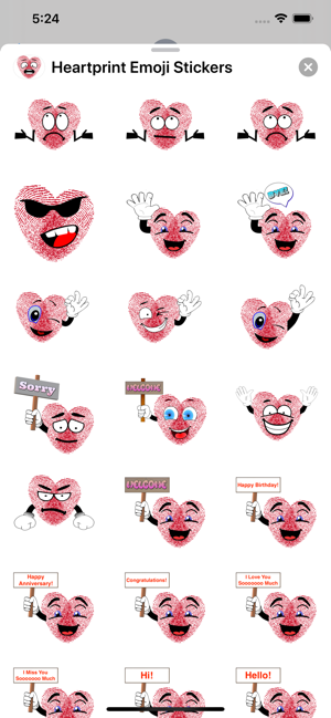 Heartprint Emoji Stickers(圖4)-速報App