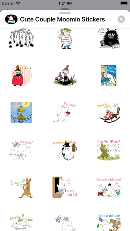 Cute Couple Moomin Stickers screenshot-4