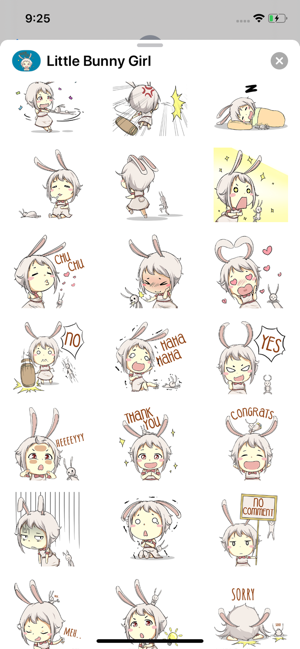 Little Bunny Girl stickers