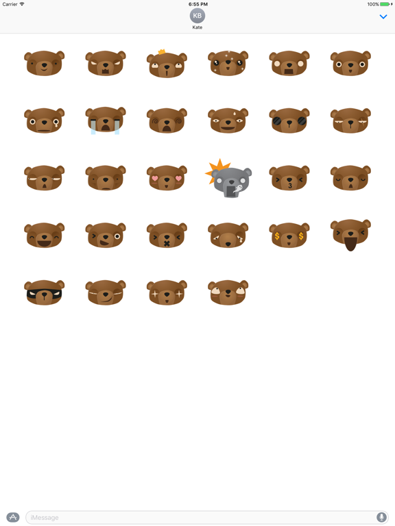 Screenshot #4 pour Sticker Me: Bear Faces