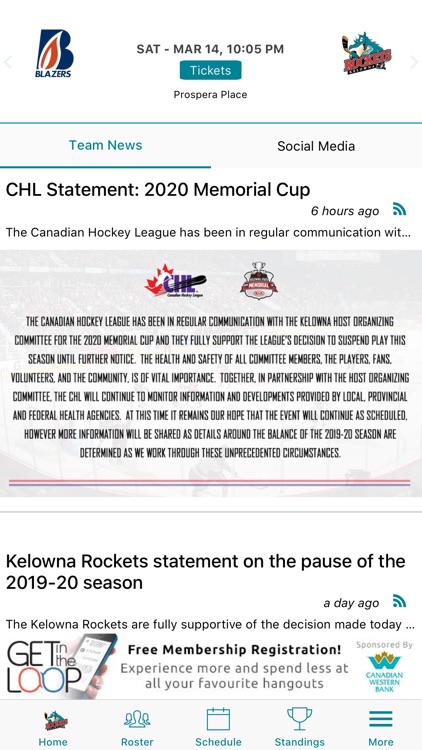 Kelowna Rockets Official App