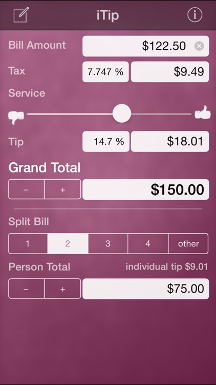 iTip Calc by PalaSoftware