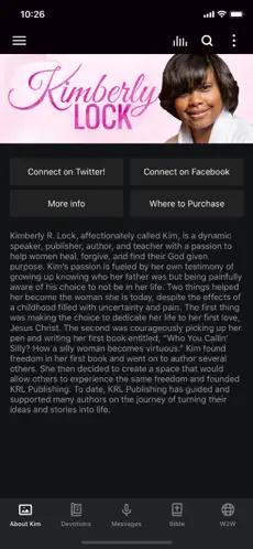 Captura de Pantalla 1 Author Kimberly Lock iphone