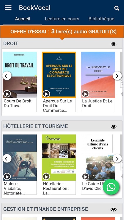 BOOKVOCAL, Vos livres et cours