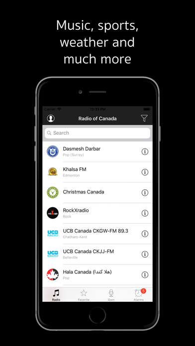 Radio of Canada. Live stations screenshot 4