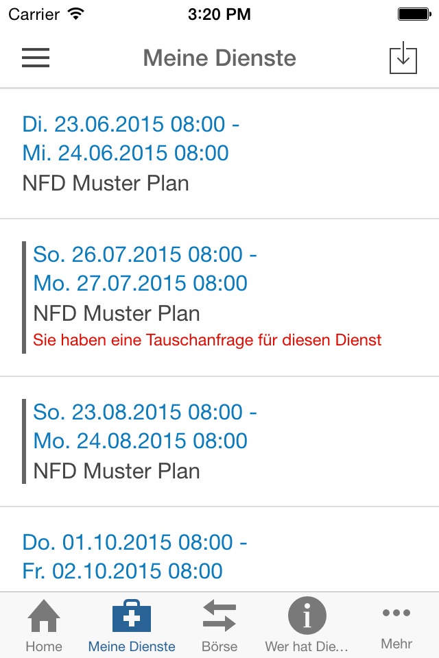 docbox Notfalldienstplanung screenshot 2