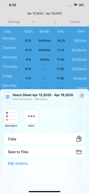 Work Hours Tracker Time Sheet(圖4)-速報App