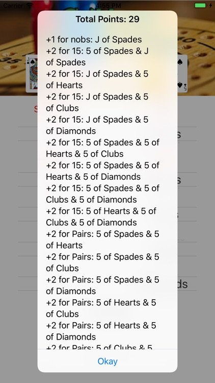 Cribbage Hand Scoring