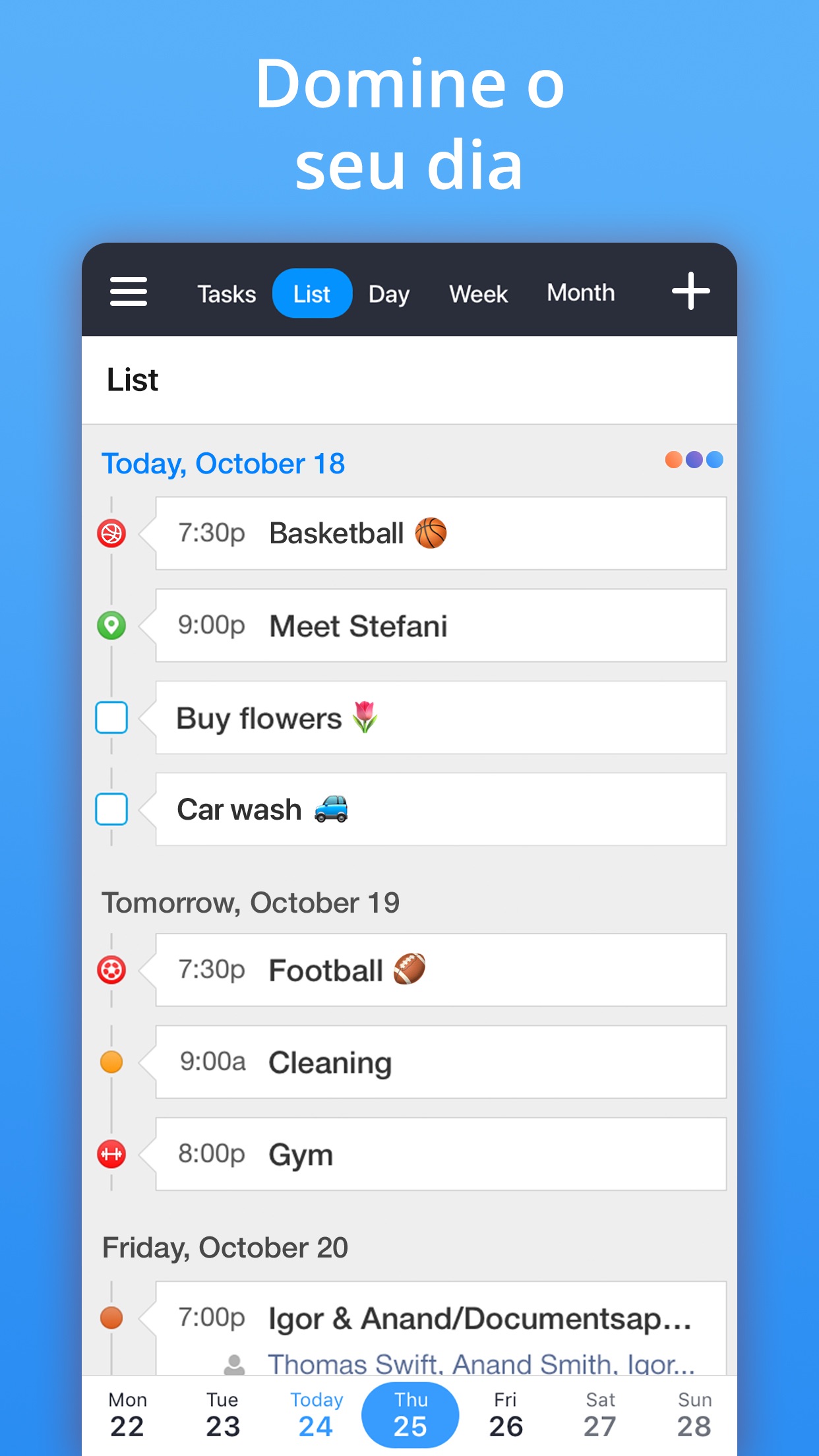 Screenshot do app Calendars da Readdle