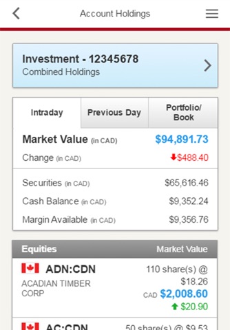 CIBC Mobile Wealth screenshot 2