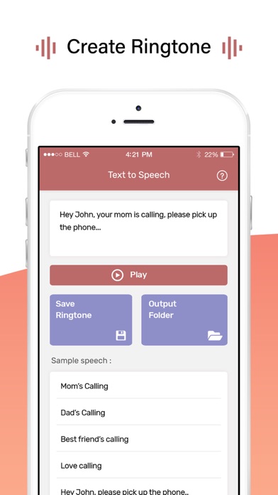 Text to Speech Ringtone Maker screenshot 2