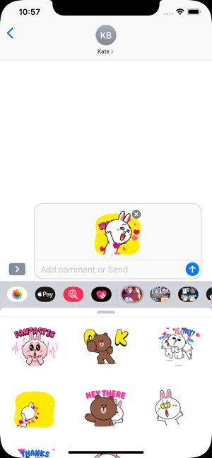 Brown & Cony's Love Stickers