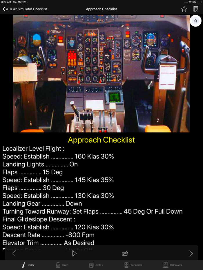 Preflight checklist ATR 42-500