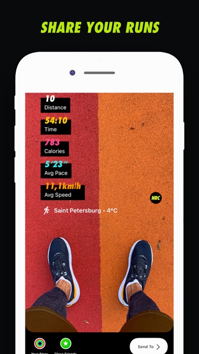 RUN - running widget screenshot1