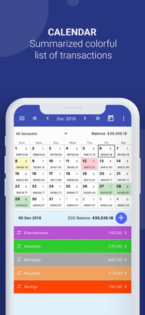 CalendarBudget Money Manager