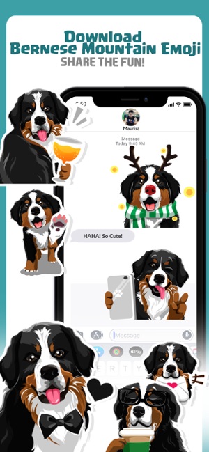 Bernese Mountain Dog Emoji(圖5)-速報App