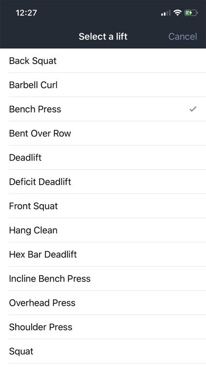 My 1 Rep Max