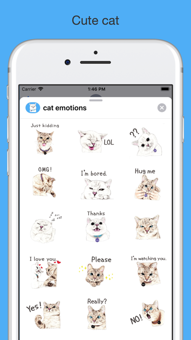 Cat - Emoji smiley & Stickers screenshot 2